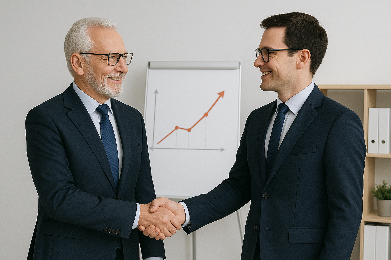 Unternehmer Abschluss Verkauf
